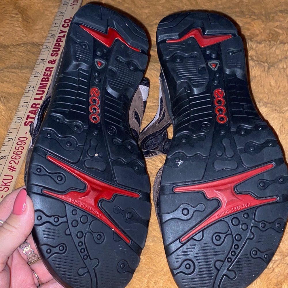 Ecco Black And Brown Sandals View 6